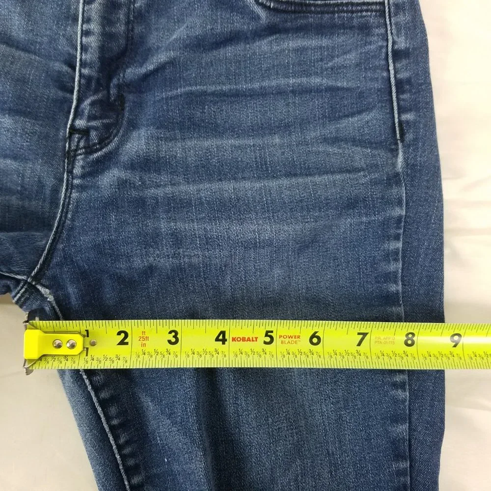 Pacsun Jeans Womens 26 Long Mid Rise Blue Denim Jegging Destroyed Medium Wash‎